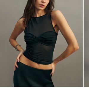 Reformation rose black tank M